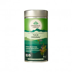 Чай Тулси Ориджинал в банке Органик Индия (Tulsi Original Stress Relieving Boost Immunity Organic India) 100 г
